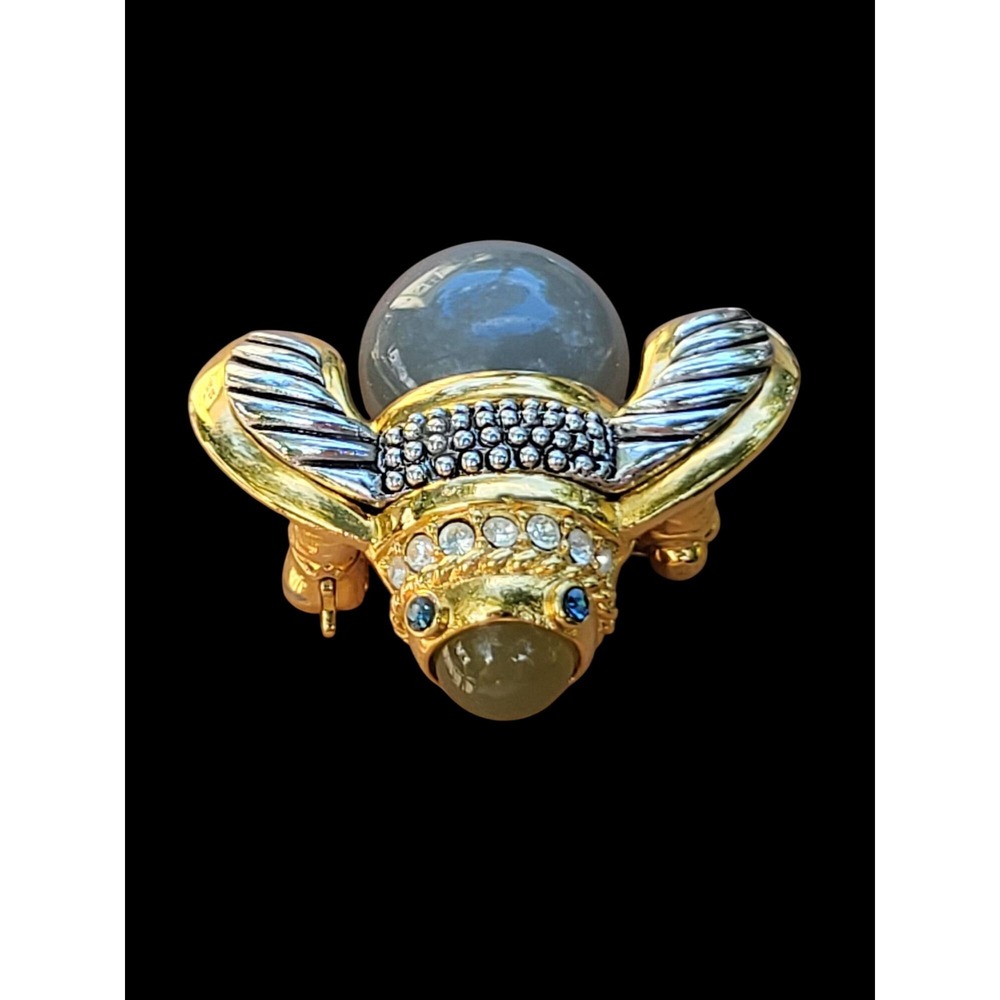 Joan Rivers Jade Bee Brooch "Do It Now!" Pin Brooch Retired